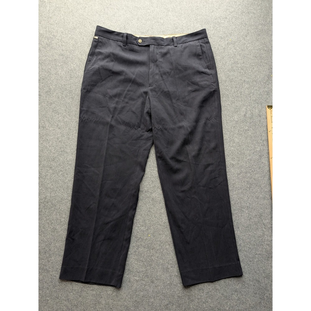 Tommy Bahama Men's 38x30 Navy Blue Luxury Silk Cotton Casual Dress Pants